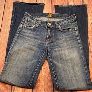 7 For All Mankind Blue Boot Cut Jeans Size 24